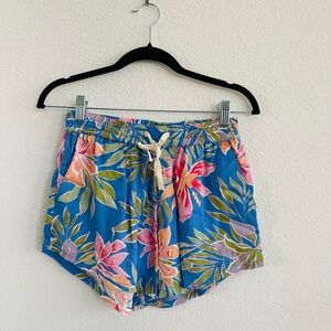 Billabong Blue Floral Pipe Line Shorts